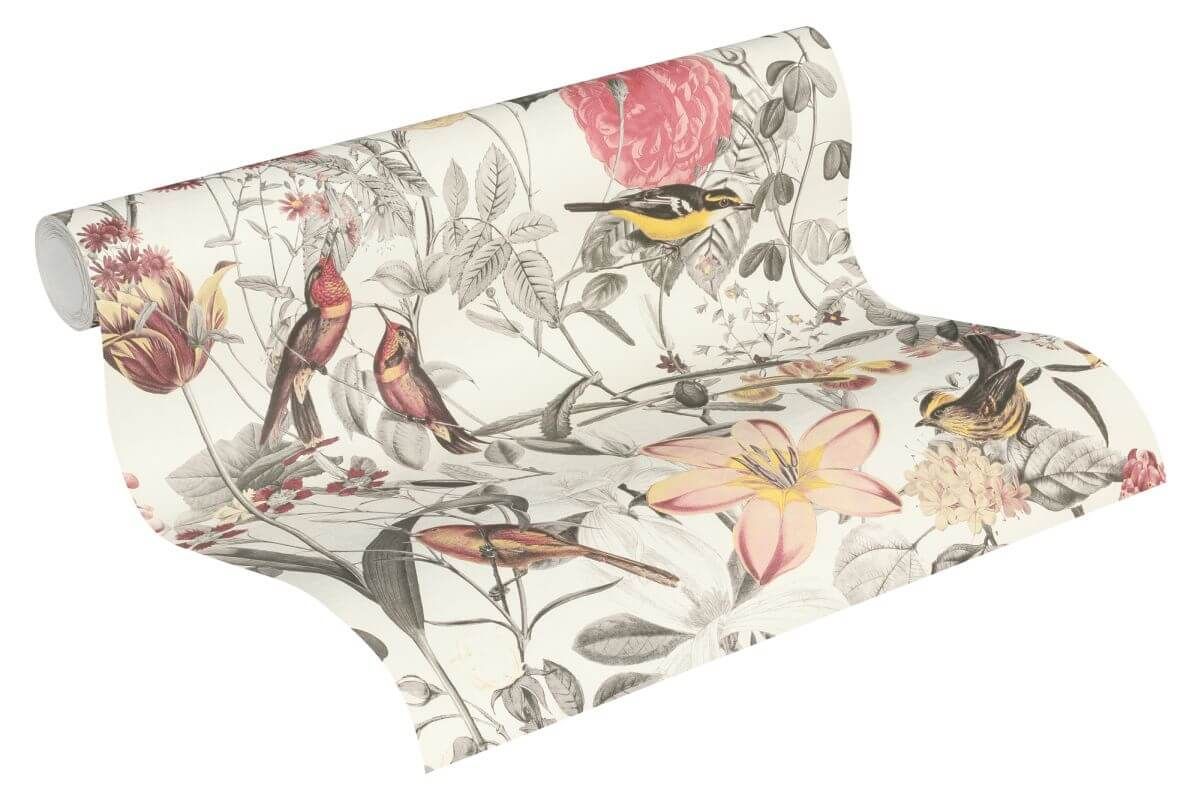 AS Creation Tapete | Blumentapete Gelb Grau Rot | Exotic Life Produktabbildung 2