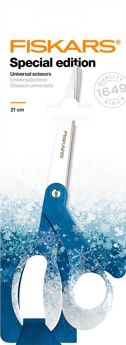 Fiskars Universalschere Inspiration aus Qualitätsstahl & Kunststoff, 10 cm Klinge, Schneeflocken Produktabbildung 4