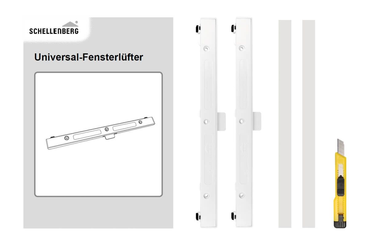 Schellenberg 2er Starterset Universal Fensterlüfter in Weiß, für ständigen Luftaustausch Produktabbildung 9