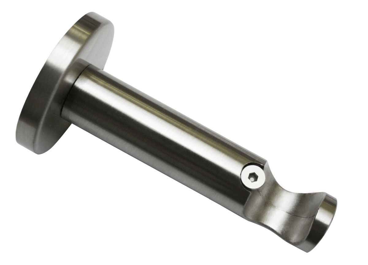 Gardinia Chicago Wandträger offen für Ø 20 mm Gardinenstangen, 1-läufig, Edelstahl-optik Produktabbildung