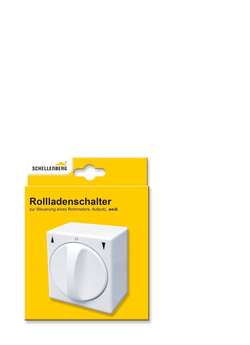 Schellenberg Rolladenschalter Taster, Rast-Knebelschalter Auf- Unterputz weiß, Dreh Rollladensch AP Produktabbildung 2