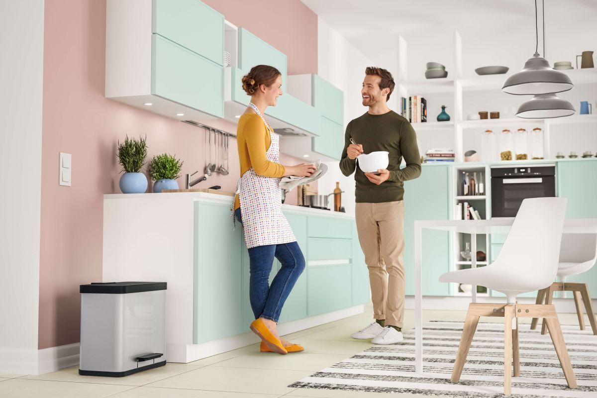 Hailo Öko trio PLUS L Tret-Abfalltrenner 3x 9 l, Soft Close, Mülltrenner, Mülleimer in Edelstahl Produktabbildung 7