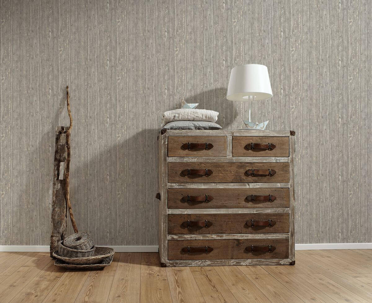 AS Creation Braun Holz Natur Vliestapete Authentic Walls 2 365731 Produktabbildung 5