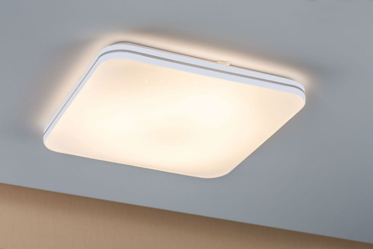 Paulmann Deckenleuchte Costella LED eckig 22W Weiß Sternenhimmel Warmweiß bis Kaltweiß Produktabbildung 4
