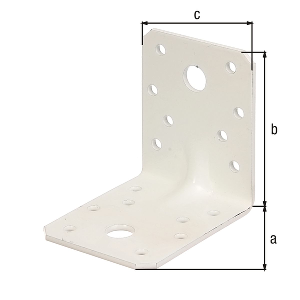 Alberts Schwerlast-Winkelverbinder mit Sicke Stahl verzinkt Weiß kunststoffbeschichtet Holzverbinder Produktabbildung 3