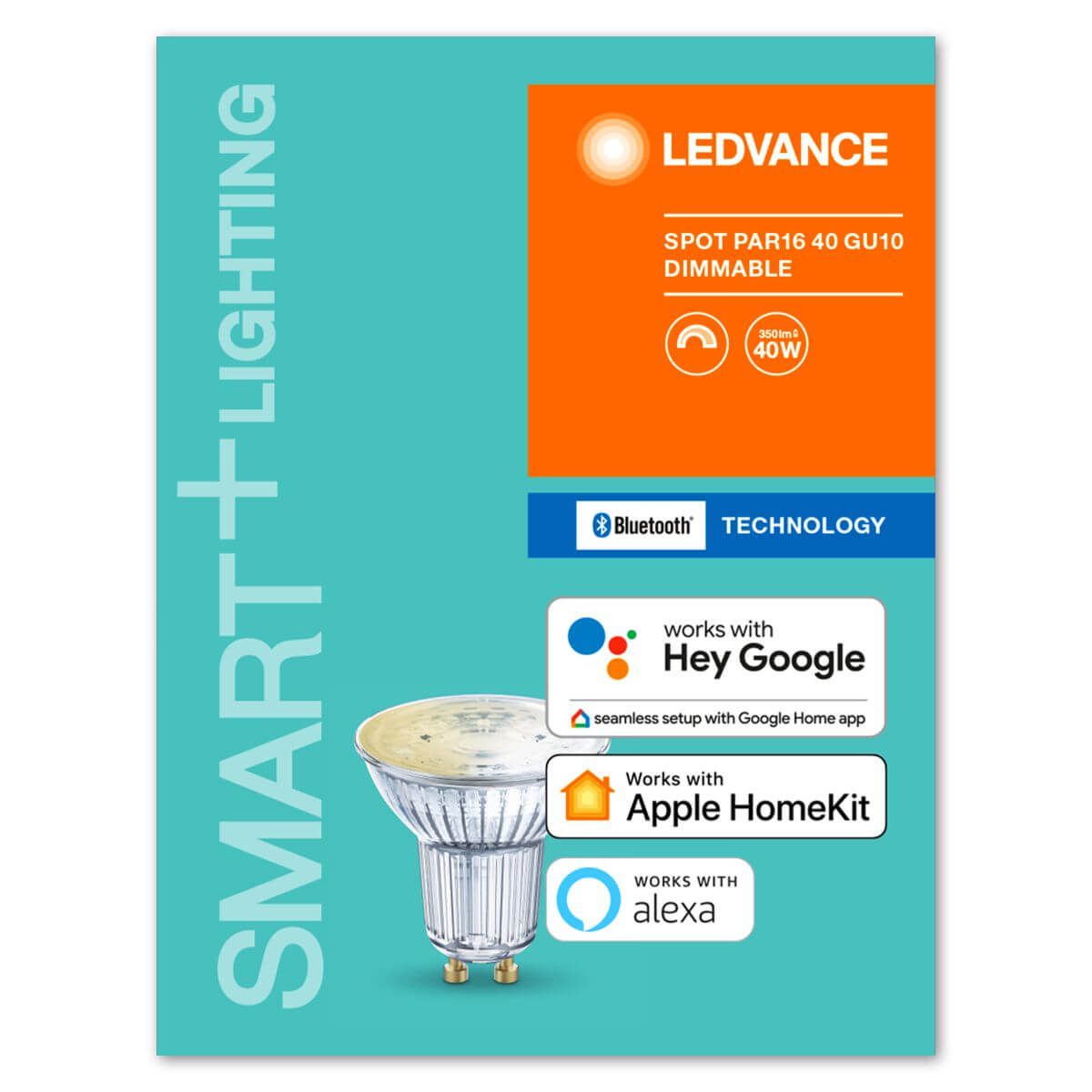 Ledvance SMART+ Bluetooth LED Spot, GU10, 5 W = 40 W, 350 lm, 2700 K, Warmweiß, Dimmbar Produktabbildung 2