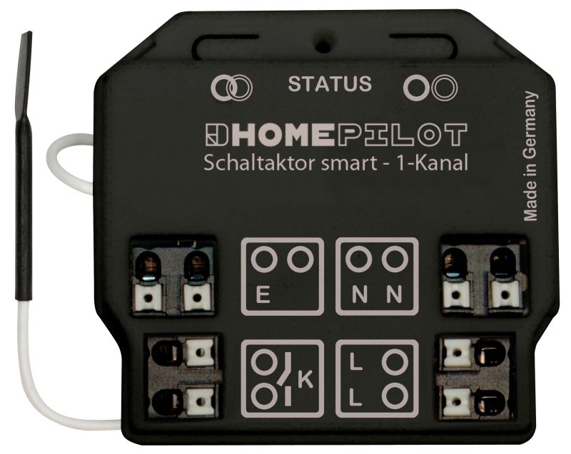 HOMEPILOT Schaltaktor smart 1-Kanal, Max 3600 W, funkfähig, Nachfolger des DuoFern Universalaktors Produktabbildung