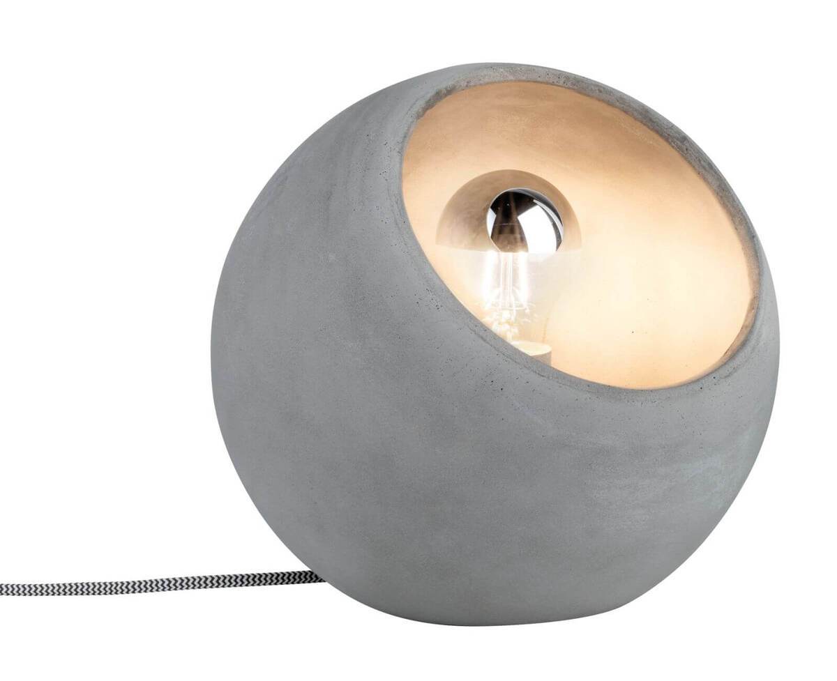 Paulmann Tischleuchte Neordic Ingram 1-flammig | Beton-Kugel-Lampe E 27 Produktabbildung