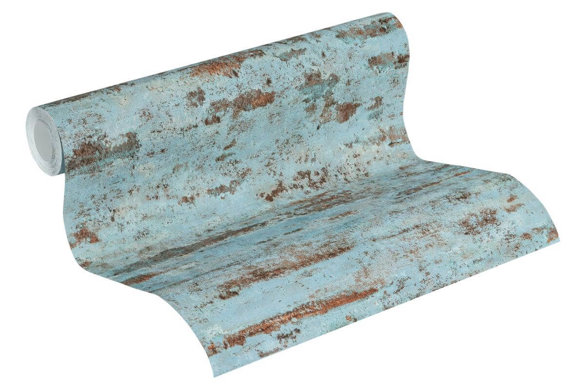 AS Creation Tapete | Steinoptik Blau Grün Orange | Neue Bude 2.0 Edition 2 Produktabbildung 3