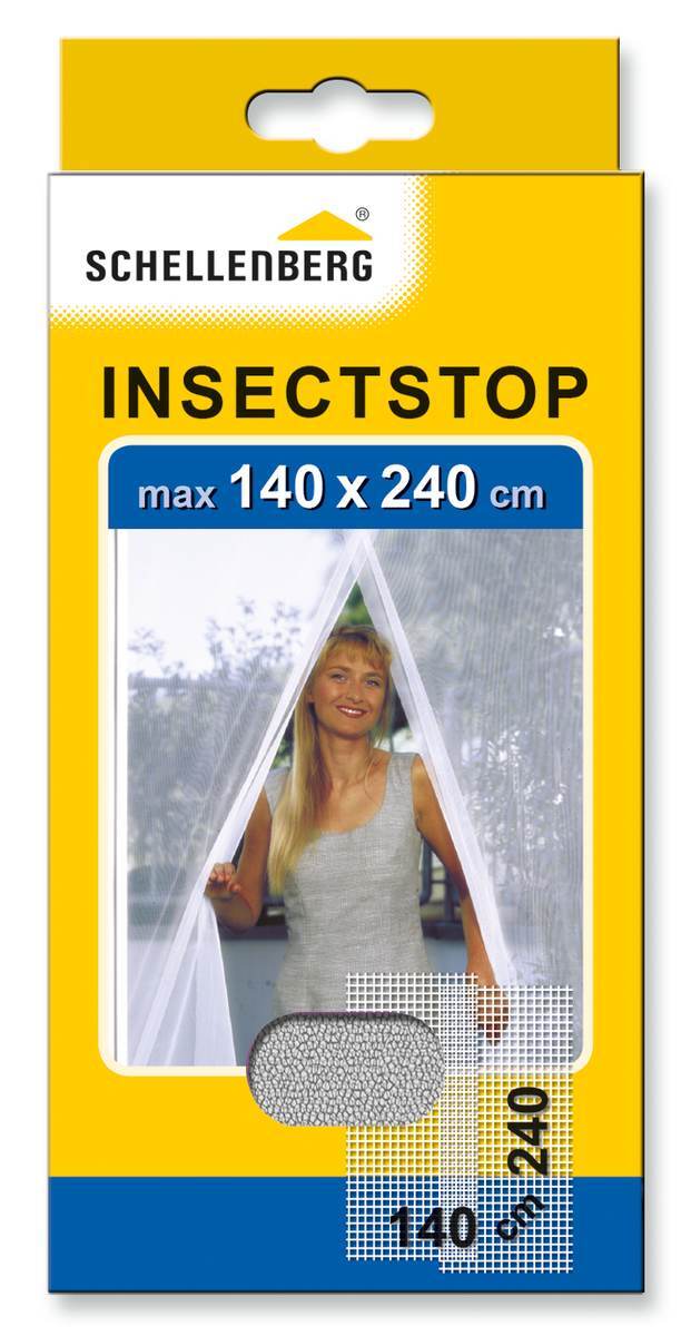 Schellenberg Fliegengitter-Vorhang für Türen, 140 x 240 cm, Polyester, waschbar, Klebebefestigung Produktabbildung
