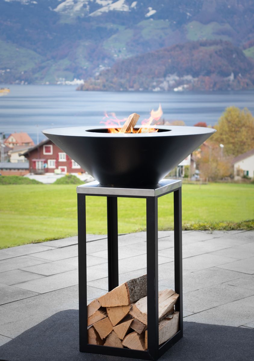 Feu du Jardin Gartenfeuer FYRO 80, rost oder schwarz, Edelstahl, Feuerstelle Grillplatte Feuerplatte Produktabbildung 4