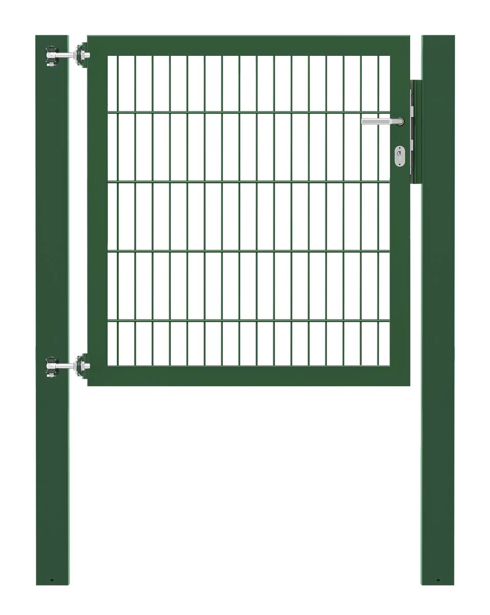 Alberts Einzeltor Flexo Plus für Doppelstabmatten | Grün | Zaunhöhe 0,8 - 2 m | Breite 1 - 2,5 m Produktabbildung