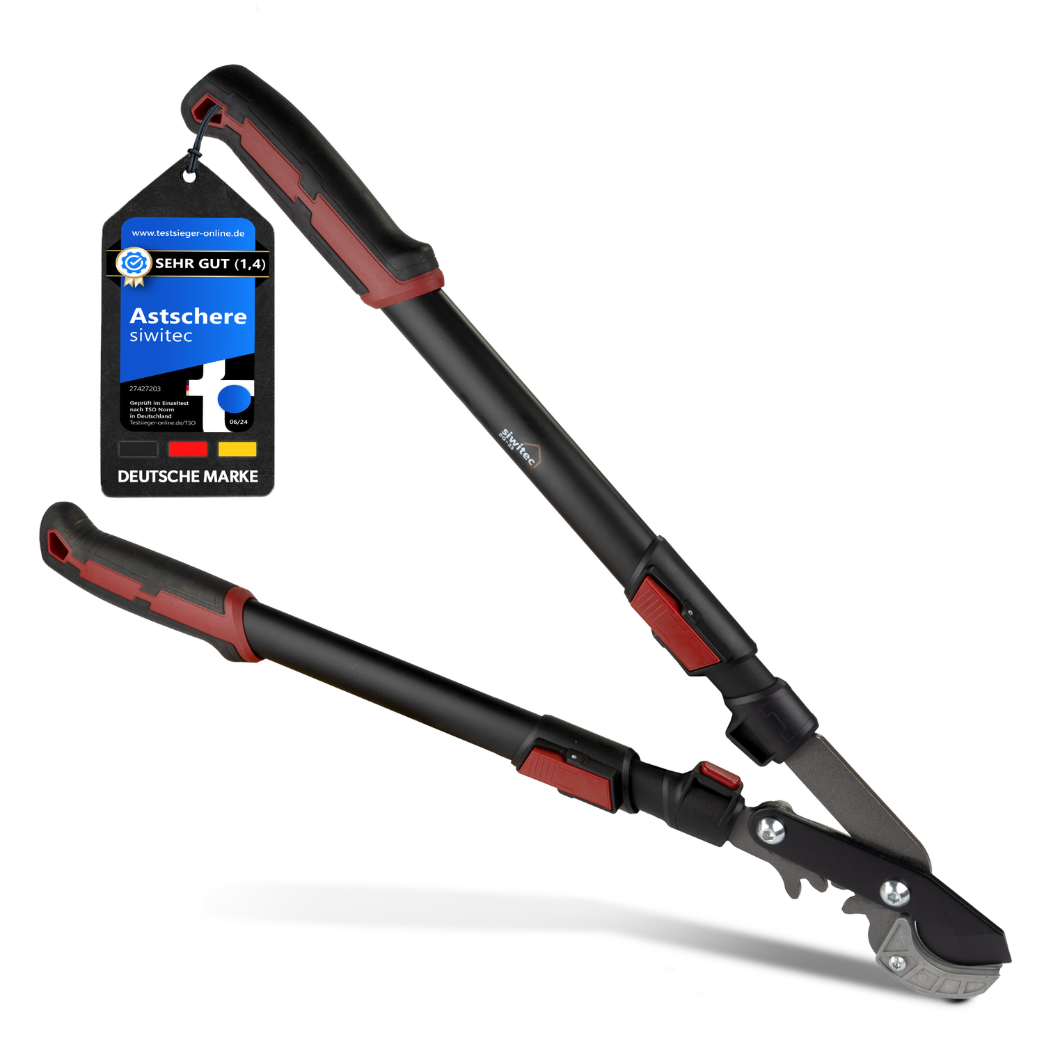 B-Ware Astschere Teleskop Amboss 66-92 cm Getriebeastschere Baumschere Astschneider Produktabbildung