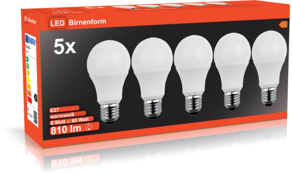 Blulaxa 5x LED SMD Leuchtmittel A60 E27 8W 810 lm Produktabbildung 2