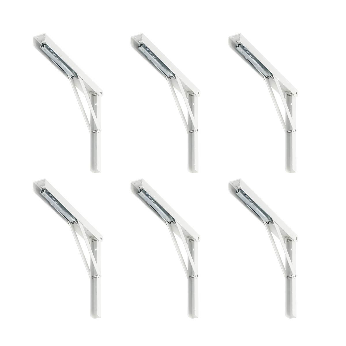 siwitec „Multi-Line“ Klappträger im Set mit 60 kg Traglast, Weiss, Klappkonsole, Regalwinkel Produktabbildung