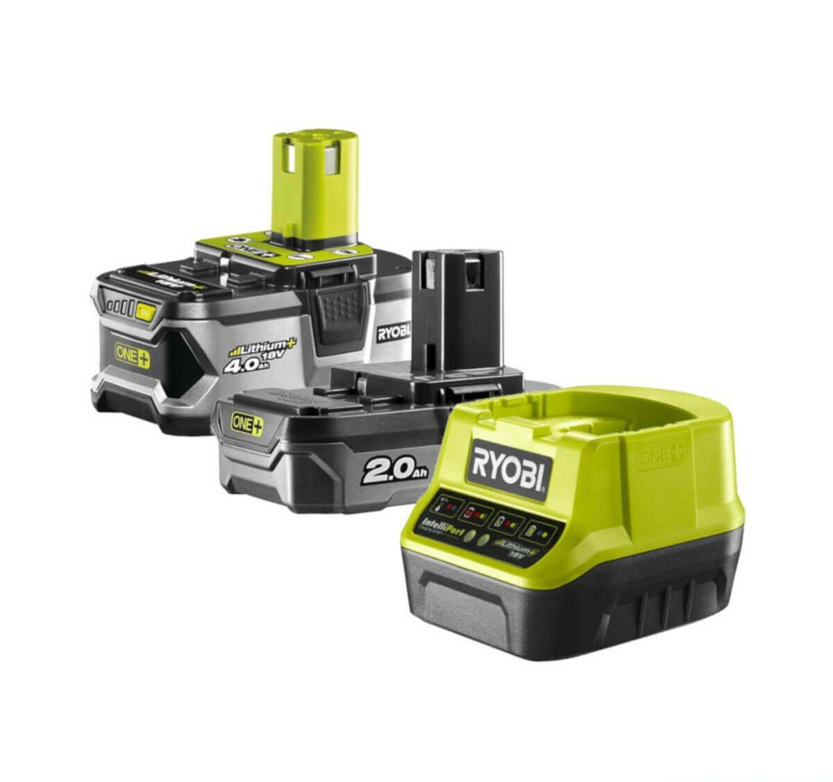 Ryobi 1x2,0 + 1x4,0 Ah Akku & Schnellladegerät ONE+ 18 V RC18120-242 | Starterset Produktabbildung