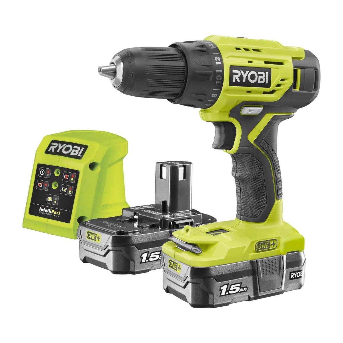 2A-Ware Ryobi R18DD4-215GJ 18 V Akkuschrauber ONE+ 2x 1,5Ah Li-Ion Akku | Ladegerät | Bohrschrauber Produktabbildung 1