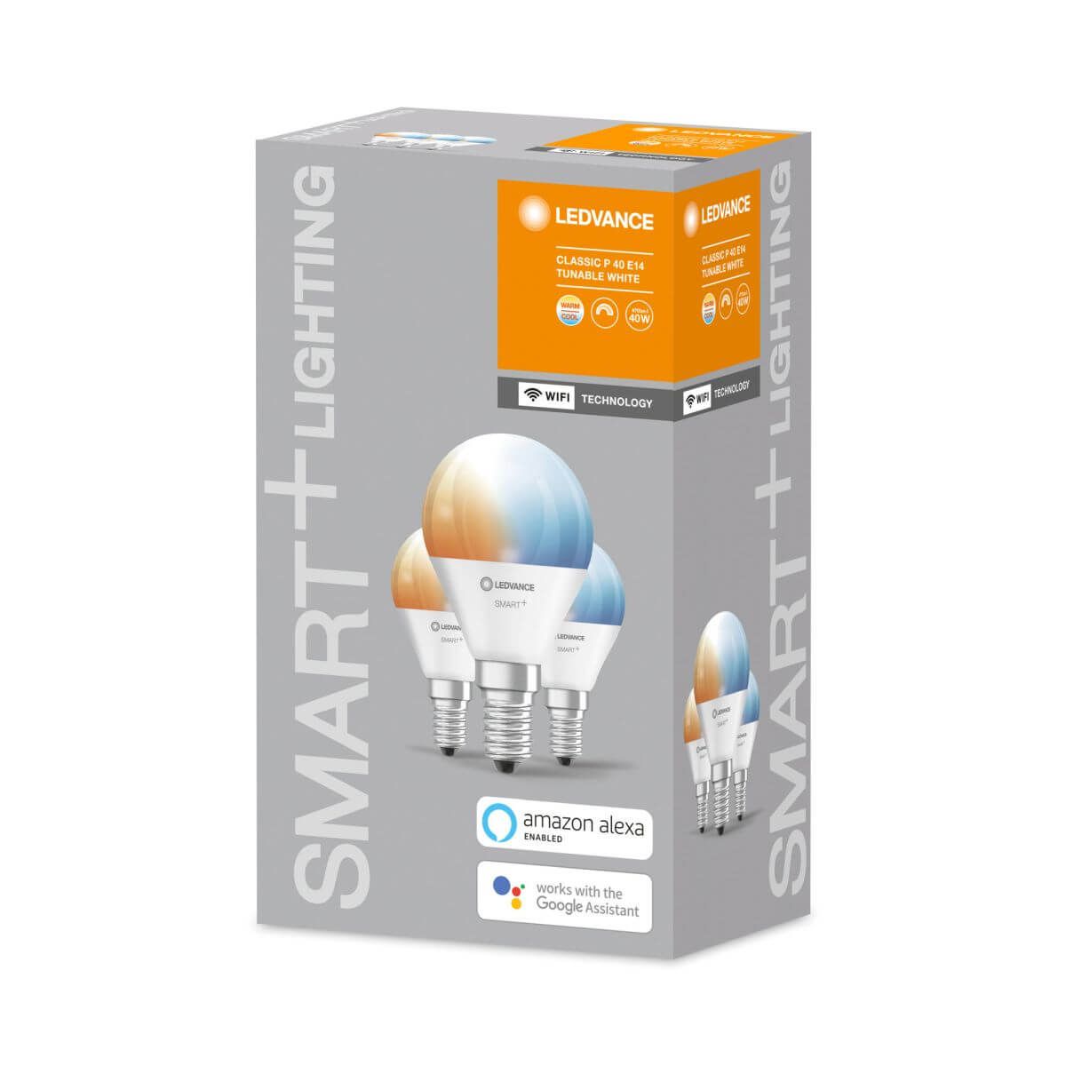 Ledvance 3er-Pack SMART+ WiFi LED Classic P40, 5 W = 40 W, 470 lm, E14, Tunable White, 2700 - 6500 K, Dimmbar Produktabbildung 7