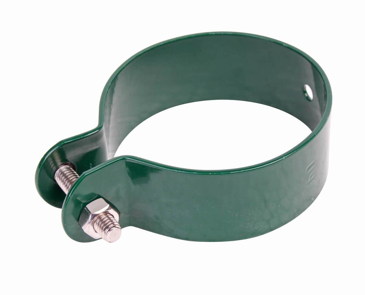 Alberts Schelle zur Befestigung von Streben & Spannbrücken an Pfosten, 76 mm Durchmesser, Grün Produktabbildung 1