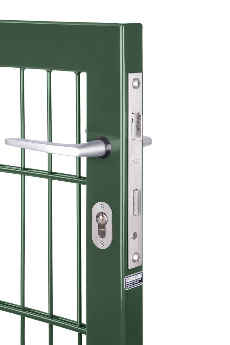Stabgitter-Doppeltor, Grün,60x40 | 5000x2000 | Pfosten 120x120 Produktabbildung 2