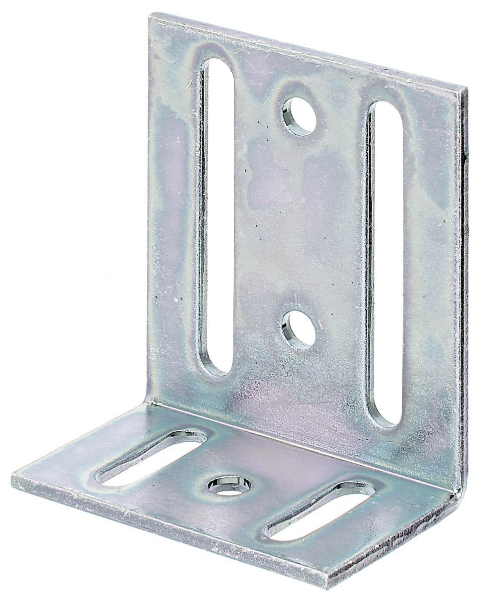 Alberts Verstellwinkel, 40 x 77 x 65 mm, zum Aufschrauben, Stahl galvanisch gelb verzinkt Produktabbildung