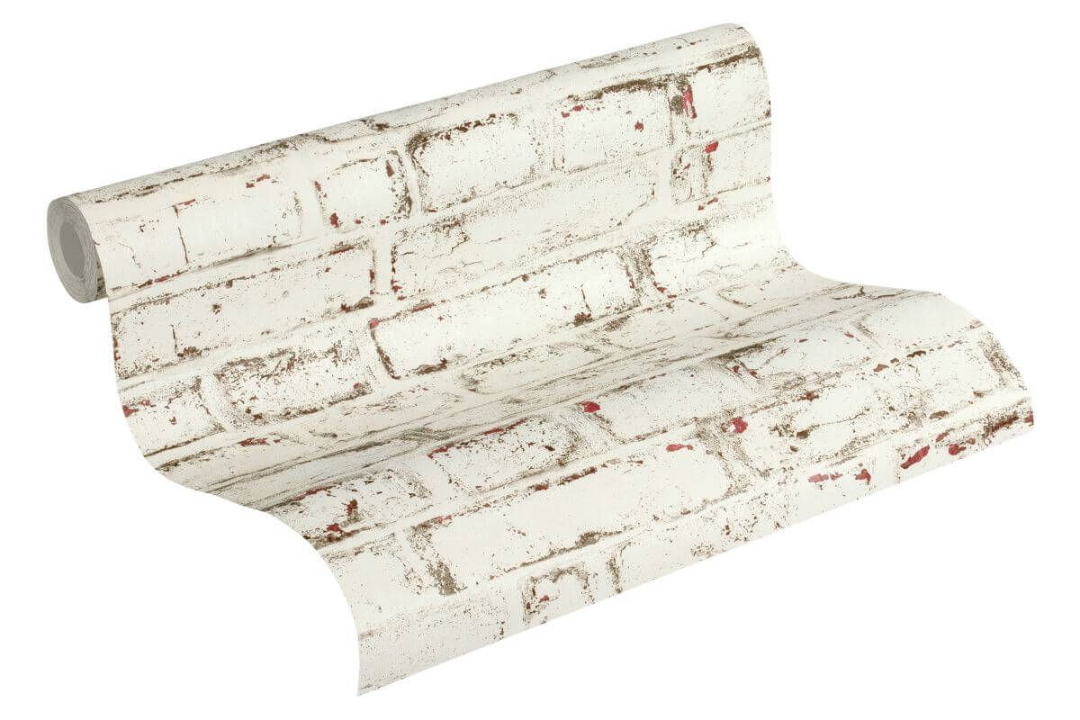 AS Creation Tapete | Steinoptik Beige Rot Weiß | Trendwall Produktabbildung 3