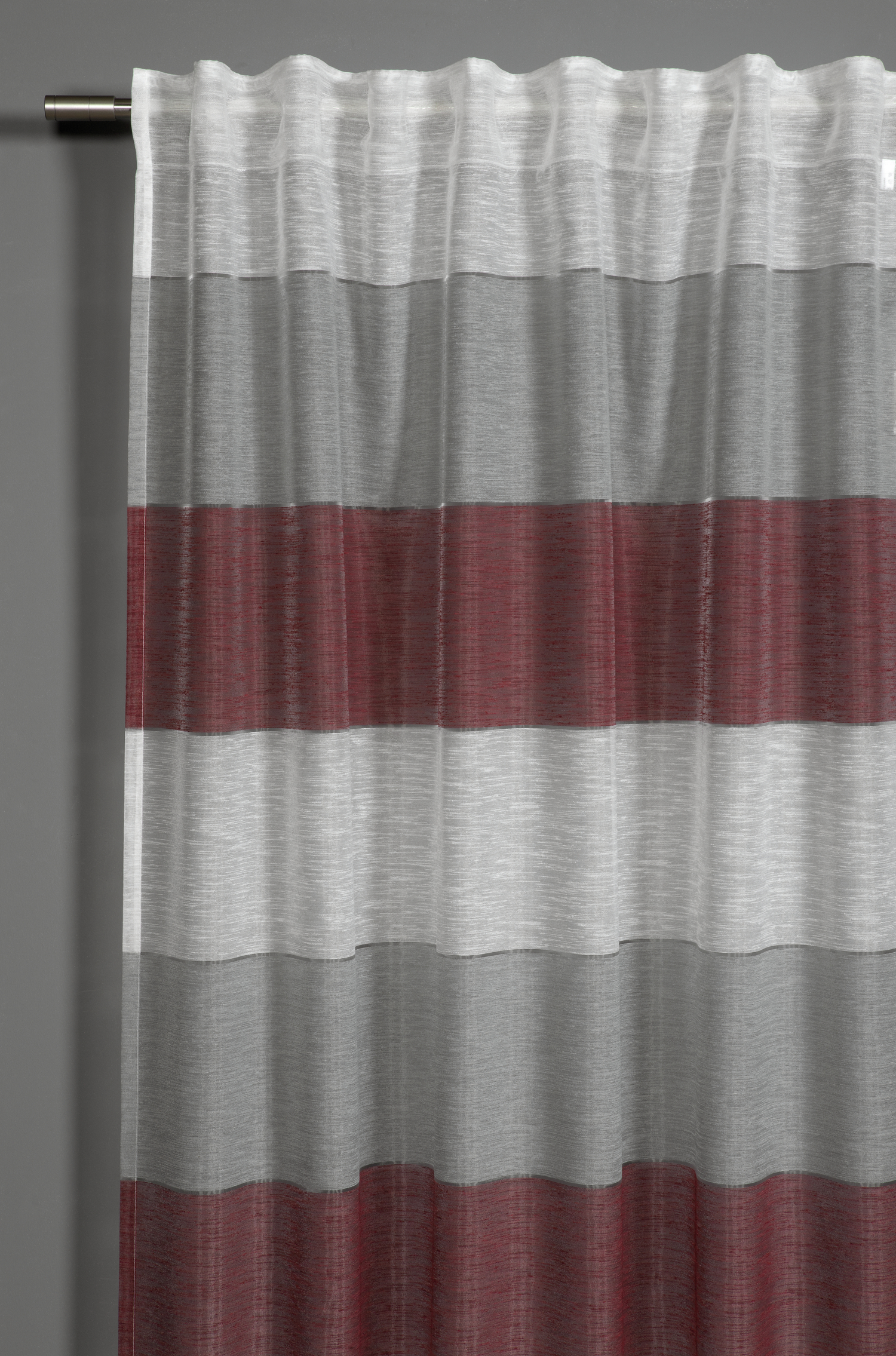 Gardinia Schal m Gdba Strei 140x245 rot Produktabbildung