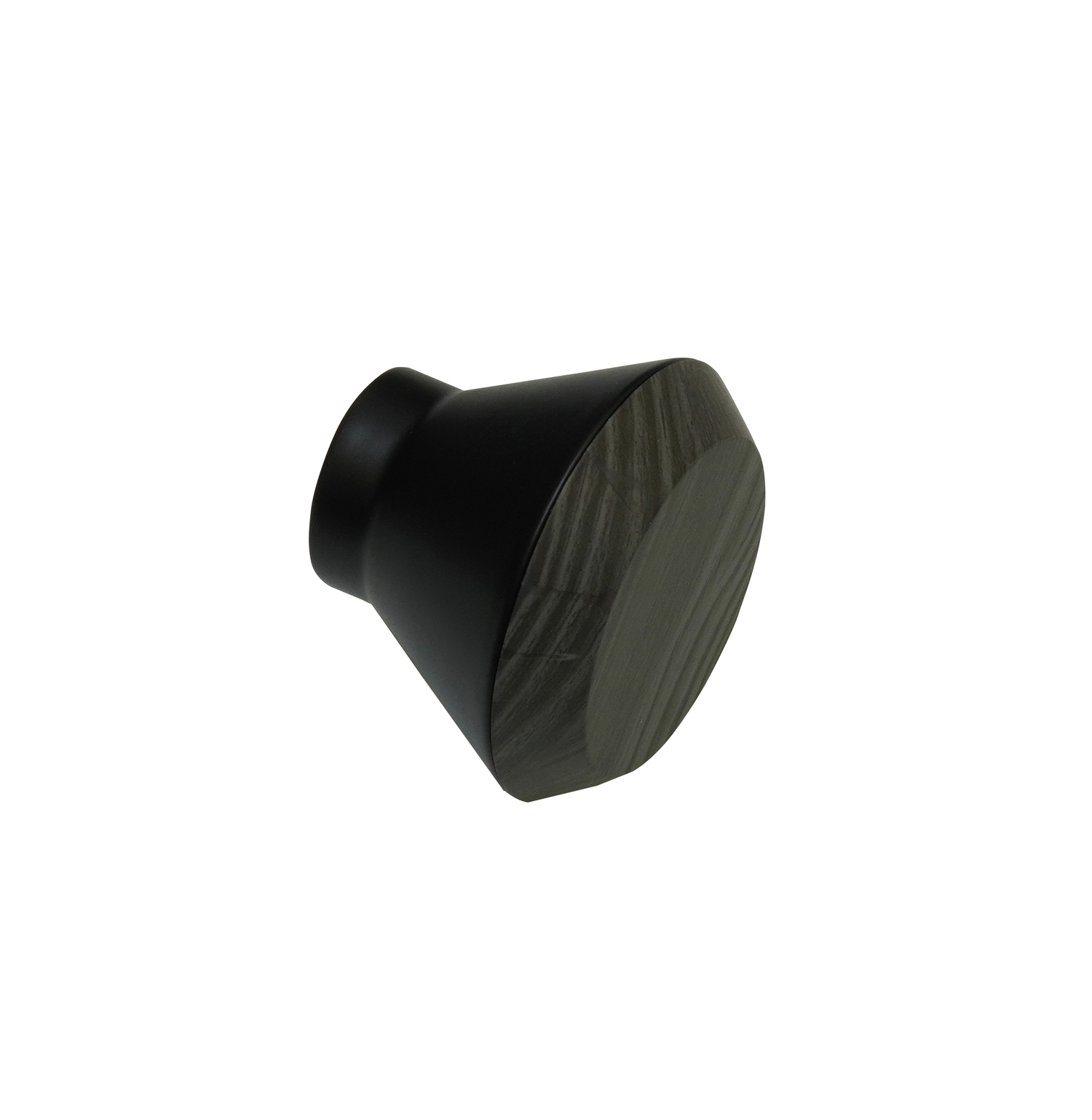 Gardinia Endstück Stamp für Ø 25 mm schwarz-matt/holz-optik grau 2 Stück Produktabbildung