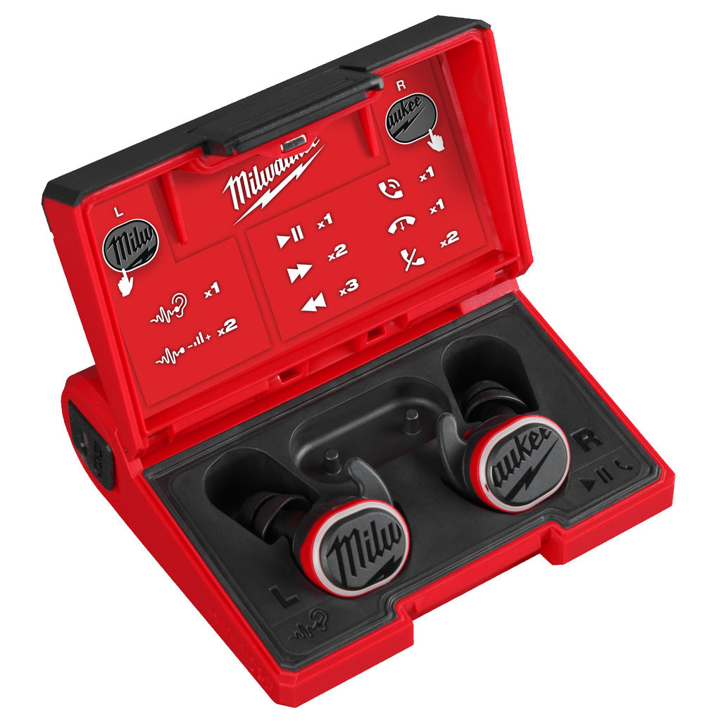 Milwaukee USB Bluetooth Gehörschutz, bis zu 70 Stunden Betriebszeit, EN zertifiziert, 10 Stunden Nutzung Produktabbildung