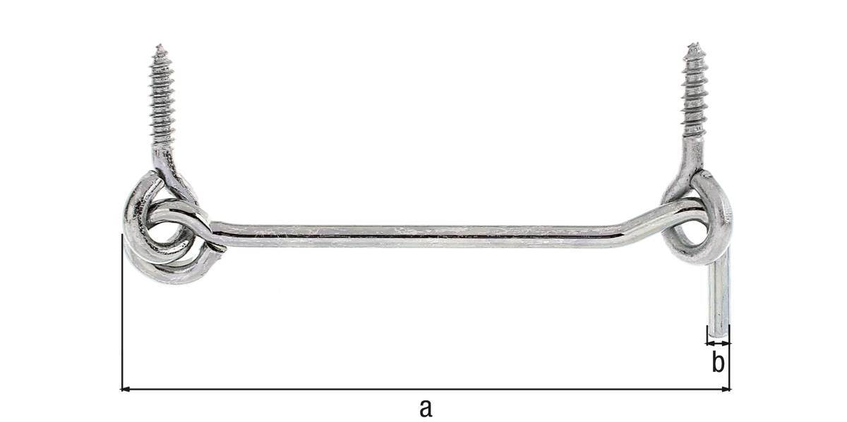 Alberts Sturmhaken mit Ösen zum Einbetonieren, galvanisch verzinkt, Ø 4 mm, Länge 100 mm Produktabbildung 2