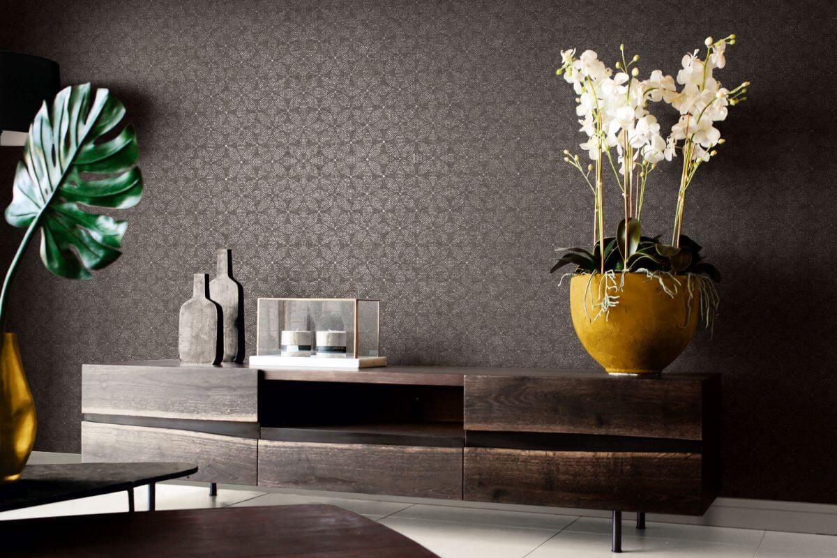 AS Creation Tapete | Geometrisches Muster Schwarz Metallic | Ethnic Origin Produktabbildung 4