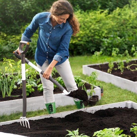 Fiskars Light Gärtnerspaten, rund Produktabbildung 2