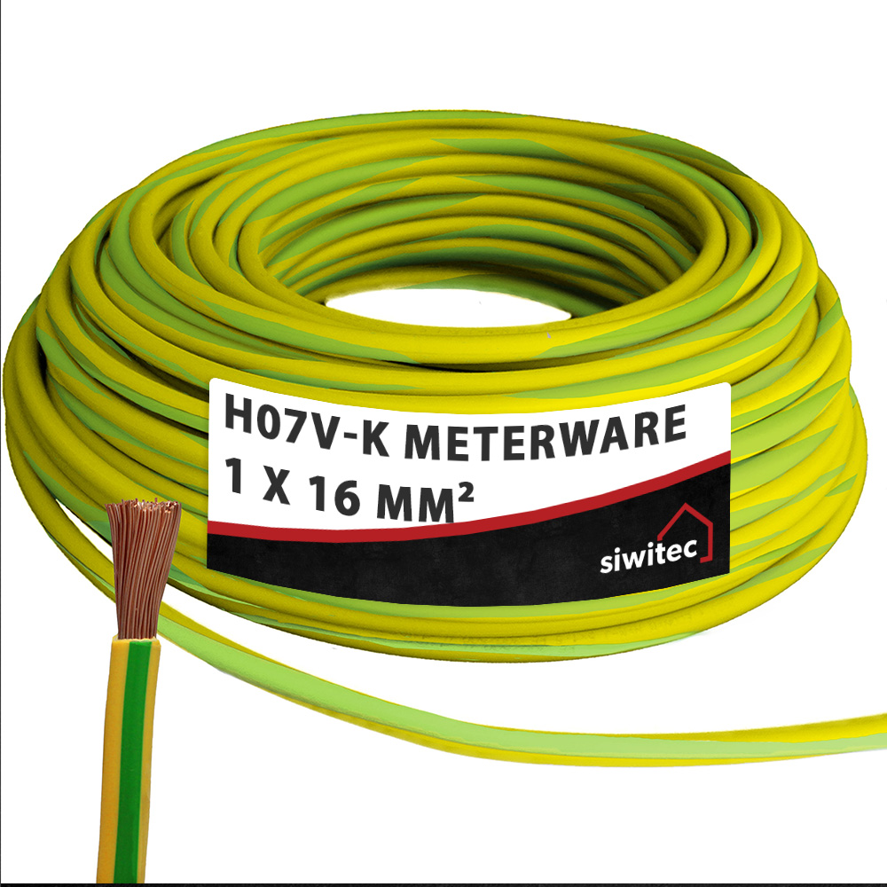 siwitec H07V-K Kabel,  1 x 16 mm², 79 m, flexibel Verdrahtungsleitung, Aderleitung, Einzelader Litze Produktabbildung