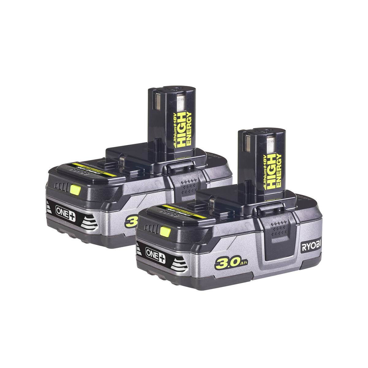 Ryobi Akku 3,0 Ah ONE+ | 2er-Pack | RB18LL30 | Für alle 18 V ONE+ Gartengeräte und Elektrowerkzeuge Produktabbildung