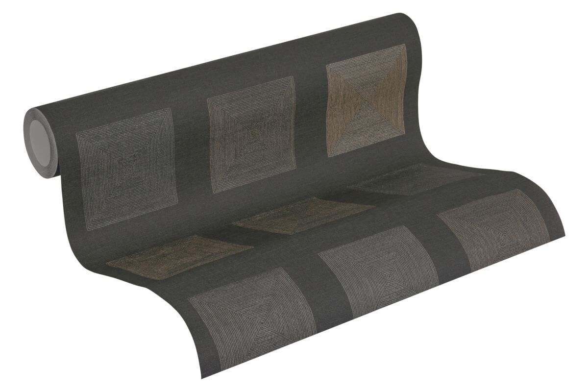 AS Creation Tapete | Geometrisches Muster Schwarz Metallic | Ethnic Origin Produktabbildung 2