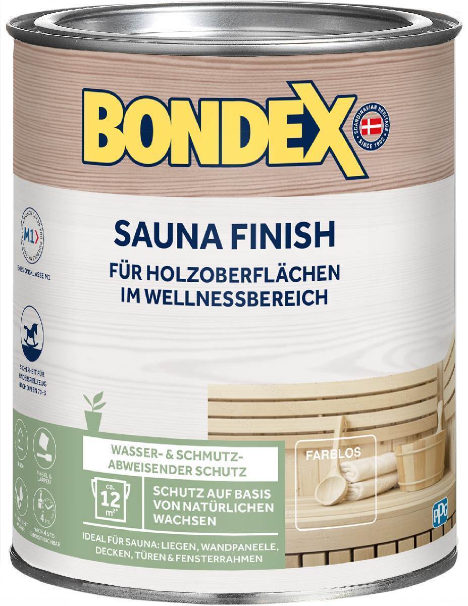 Bondex B-Ware Sauna Finish farblos 1 L | Wasser- und Schmutzabweisend | Mild | Holzoberflächen | Natürlich Produktabbildung