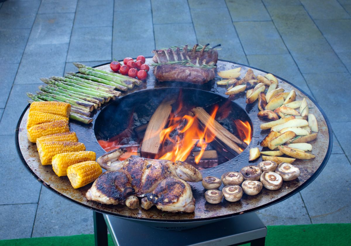 Feu du Jardin Gartenfeuer FYRO 80, rost oder schwarz, Edelstahl, Feuerstelle Grillplatte Feuerplatte Produktabbildung 7