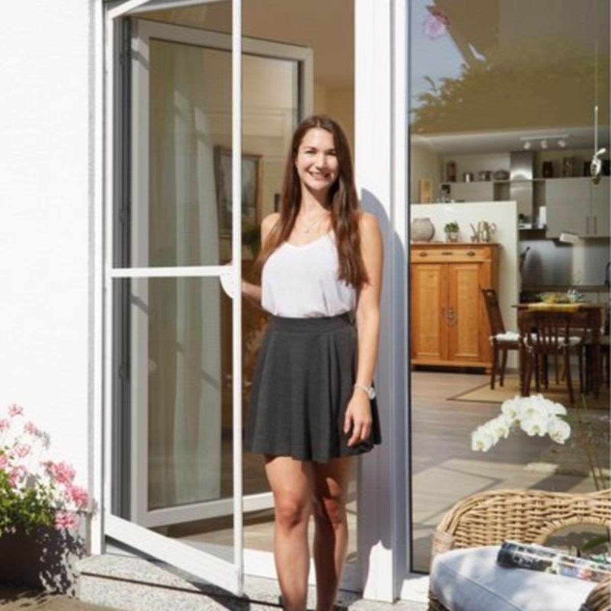 Schellenberg Adapter-Set für Fliegengittertüren, 200x20x3 mm, wiess oder grau Produktabbildung