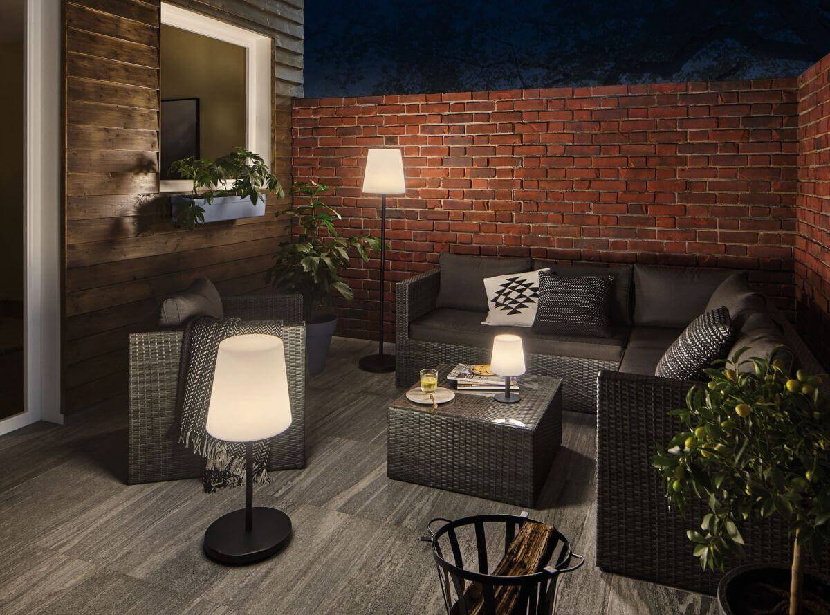 Paulmann Mobile Outdoor Stehleuchte Placido, IP44, dimmbar, Akkubetrieb, Warmweiß Produktabbildung 3