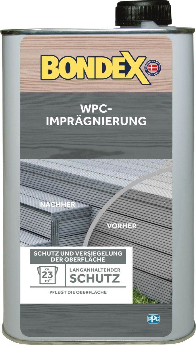 BONDEX WPC Imprägnierung farblos, 1 l, Abperleffekt, extrem wasserabweisend, Oberflächenversiegelung Produktabbildung