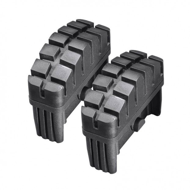 Hailo Fuß Set, 2 x Fuß, Schwarz, Holm 72 x 25 mm Produktabbildung 1