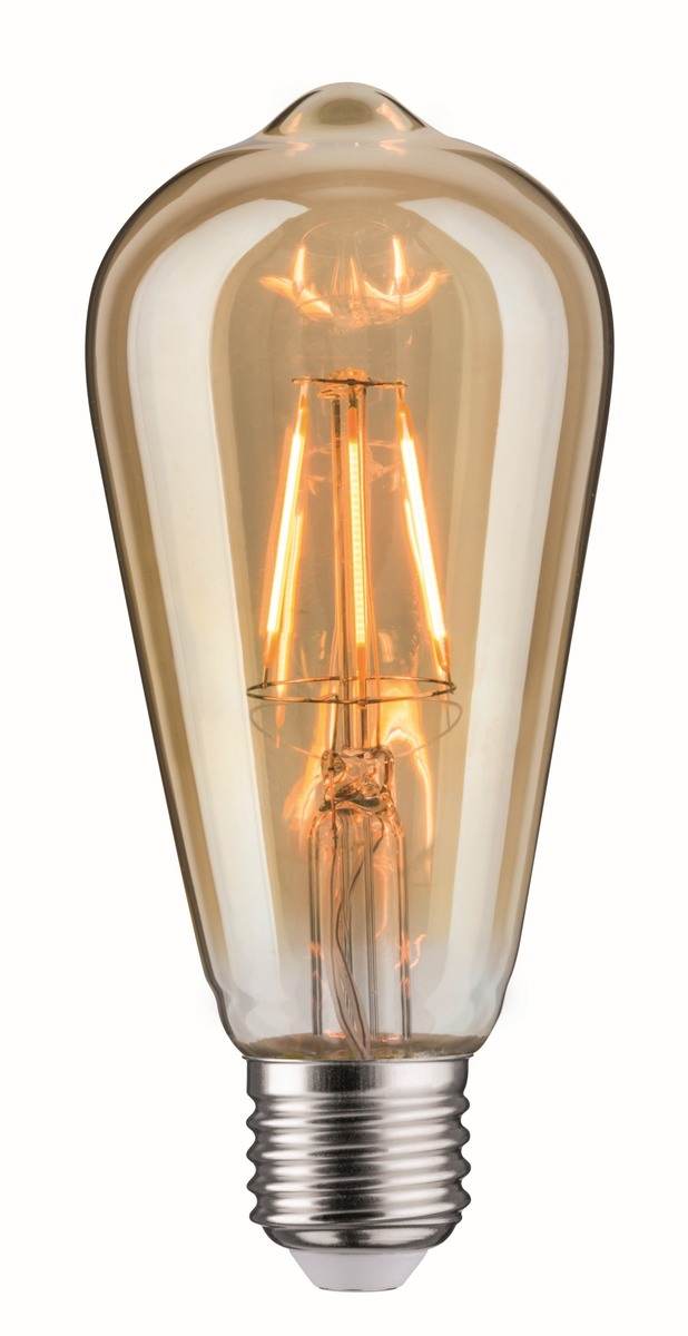 Paulmann 1879 Filament 230V LED Kolben Rustika, E27, Non Dim, 250 lm, 4,4W, 1700 K, Gold Produktabbildung