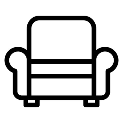 Ein einfaches Icon eines Autos in Schwarz auf weißem Hintergrund