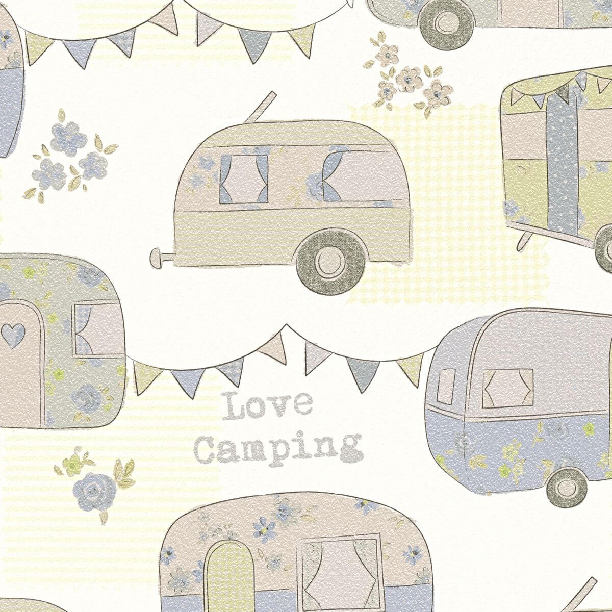 AS Creation Tapete Blaue Creme Metallic | Kindertapete | Boys & Girls 6 | Kinderzimmer Produktabbildung 2