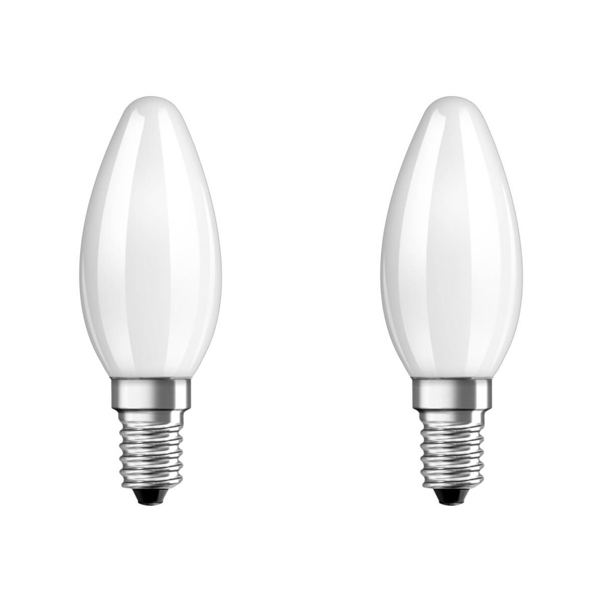 Osram 2er Pack LED BASE CLASSIC B 4W = 40W E14 Kerze 470lm 2700K Warmweiß Produktabbildung 1