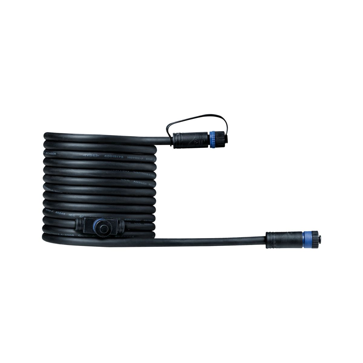 Paulmann Plug & Shine Connector, Verbindungskabel, Outdoor, IP68, Schwarz, 1 in-2 out, Kabel 5 m Produktabbildung