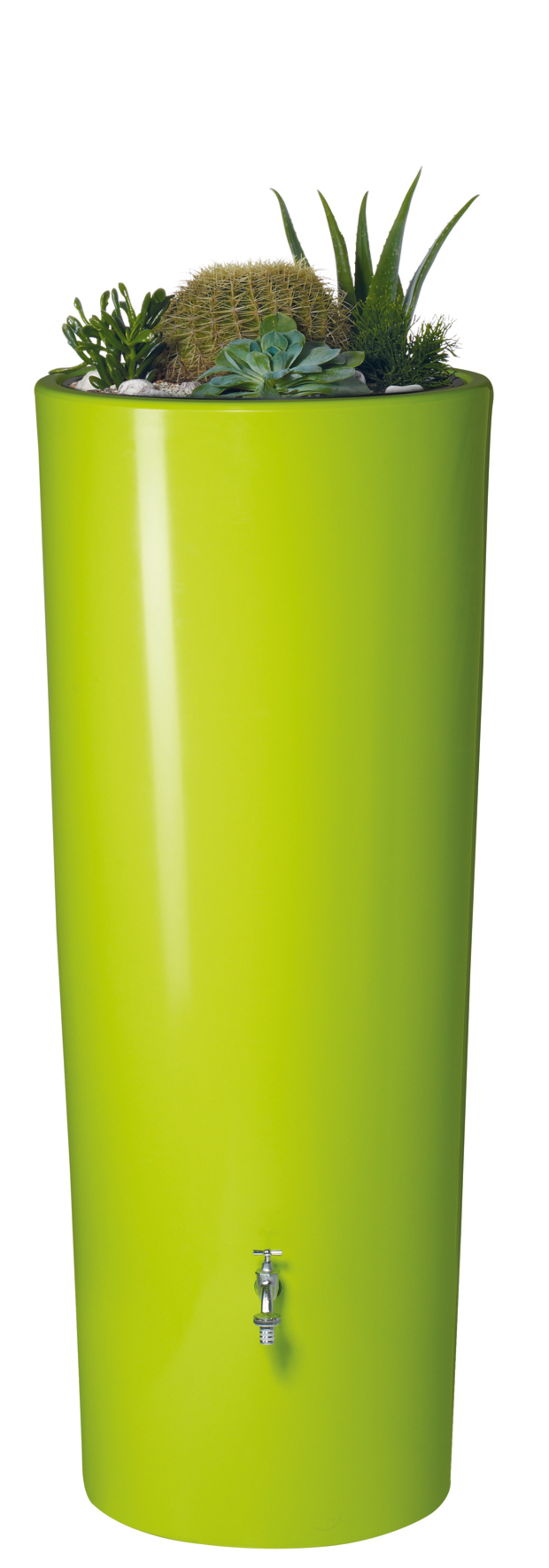 GARANTIA 2in1 Regenspeicher COLOR, 350 Liter, apple, mit Pflanzschale, Regenwasser-Tank, Deko Produktabbildung