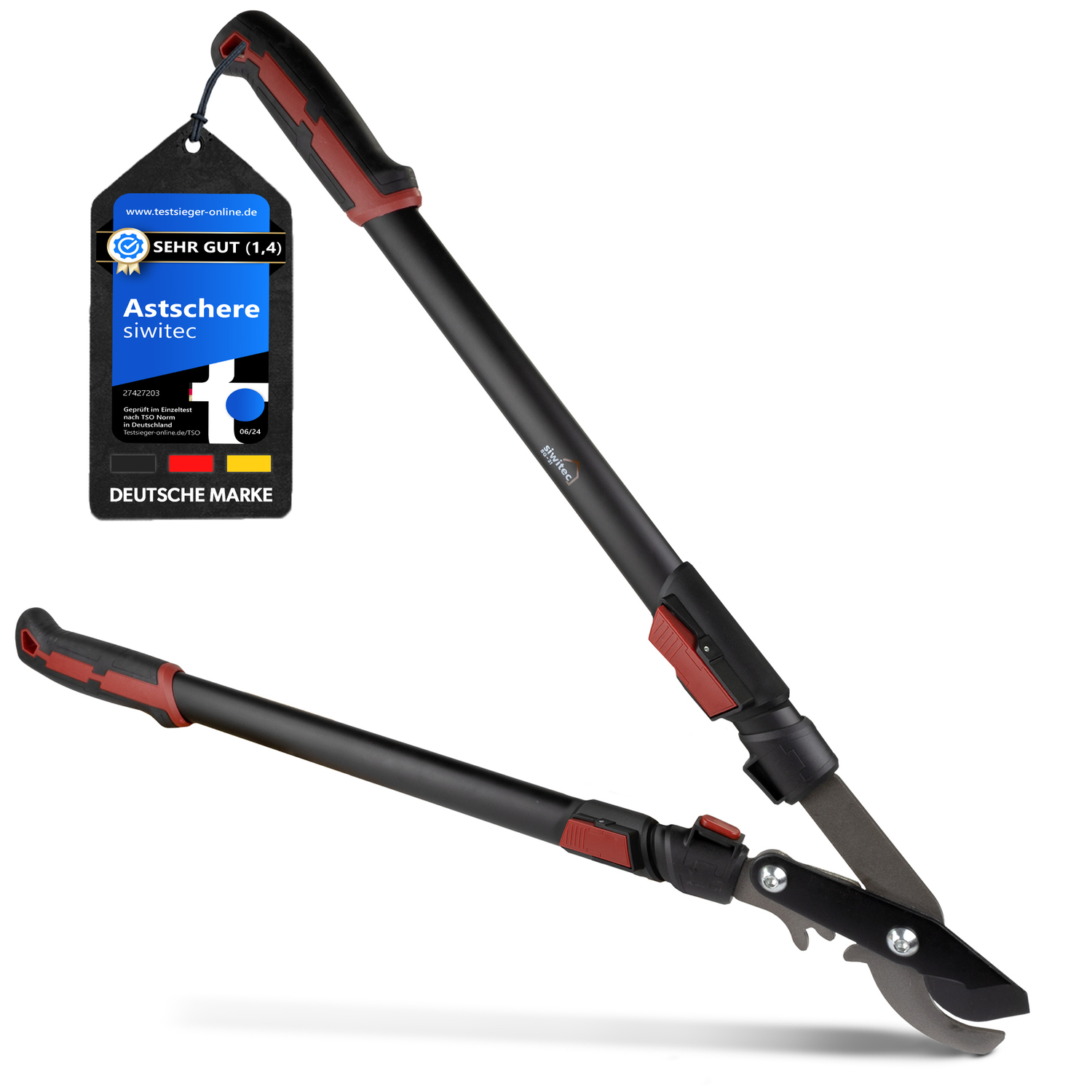 B-Ware siwitec Bypass Getriebe Astscheren für frisches Holz, Baumschere, teleskopisch Produktabbildung