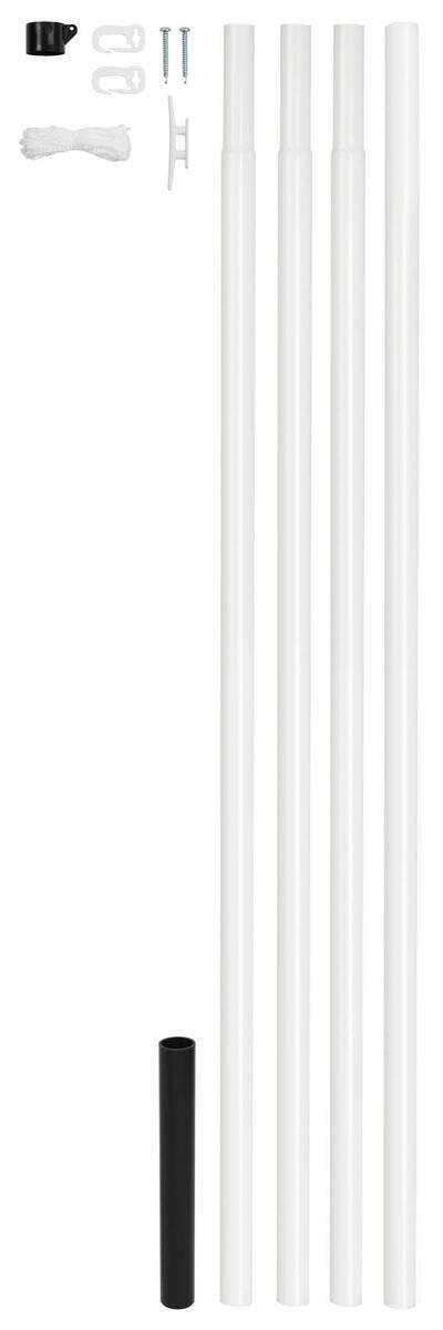 Alberts Fahnenmast Weiß Ø  42 mm Höhe 615 cm | Flaggenmast zylindrische Form aus Stahl Produktabbildung 1