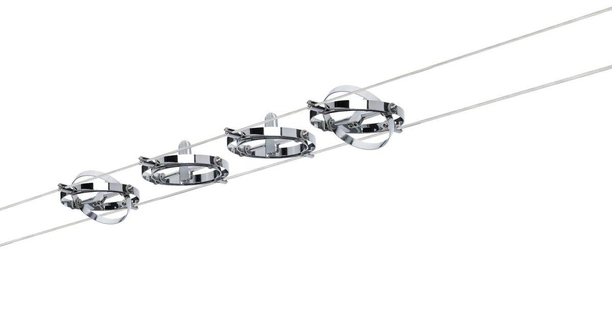 Paulmann Seilsystem-Set Cardan | Deckenleuchte mit 4 Spots ohne Leuchtmittel | max. 10W, GU5,3 Produktabbildung 3